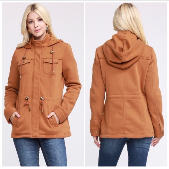 NEW‼️CAMEL FLEECE ANORAK ZIPPER- Sweater - Picture 3 of 5